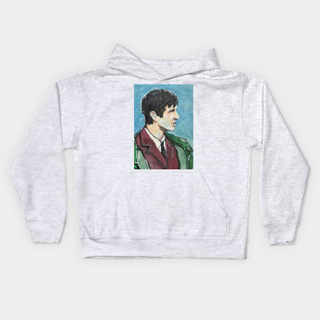 Retro Scooter, Classic Scooter, Scooterist, Scootering, Scooter Rider, Mod Art Kids Hoodie by Scooter Portraits